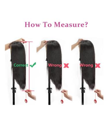 24 inch DULOVE Straight HD Transparent Lace Front Wig Human Hair 13x4 Pre Plucked for Black Women - 180 Density, Natural Color, Glueless with Baby Hair - Buy Online on GoSupps.com