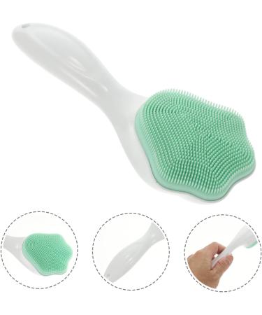 Mikinona Silicone Face Brush Handheld Face Brush Pore Cleaner Silicone Face Scrubber Handle Face Brush Cleansing Brush Face Brush Cleansing Silicone Brush Manual Silica Gel Blackhead Brush 15.3x5.2cm Green - Buy Online on GoSupps.com