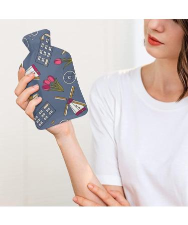 City Hot Water Bottle with Plush Cover | Hand Warmer for Adults & Children - 26.5x15.3cm | International Shipping Available - Buy Online on GoSupps.com