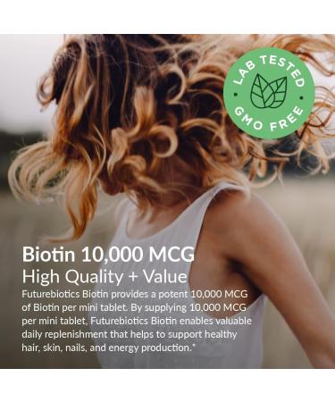 Futurebiotics Biotin 10 000 MCG High Potency Tablets Supports Healthy Hair Skin & Nails & Energy Production Non-GMO 360 Vegetarian Tablets 360 Count (Pack of 1) - Buy Online on GoSupps.com