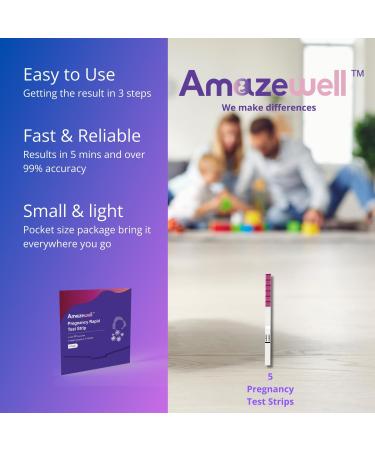 Buy Pregnancy Rapid Test Strip Combo - 5 Tests for Accurate Results - Fast & Reliable Shipping Worldwide - Buy Online on GoSupps.com