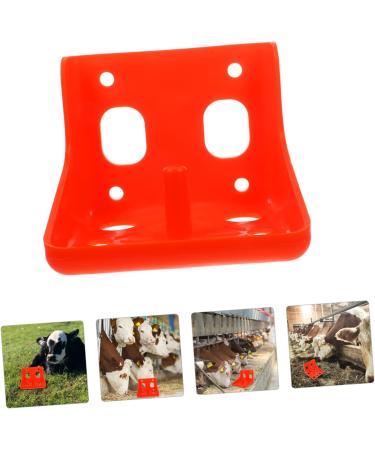FRCOLOR 2pcs Cattle and Sheep Lick Brick Box Plastic Stand Lamb Feeding Bucket Animal Husbandry Supply Trays 16.6x16.6cm Orange - Buy Online on GoSupps.com