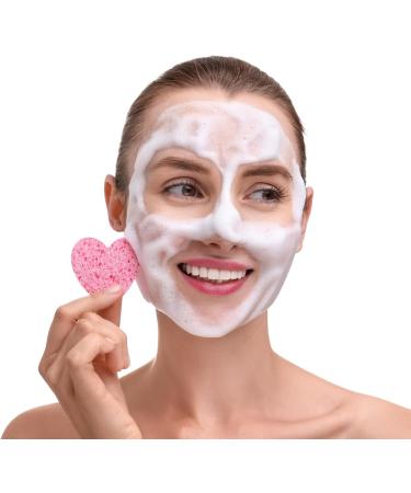 10 Pieces Facial Sponges Compressed Face Sponge Heart Shaped Face Paint Sponges Reusable Face Sponges Cleansing Face Painting Sponges for Skincare Routine and Makeup Remove - Buy Online on GoSupps.com
