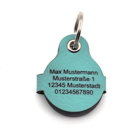 Copter Farm Dog Collars | Engraved Art Leather & Real Leather | Custom Dog ID Tags | Turquoise & Pear Colors - Buy Online on GoSupps.com