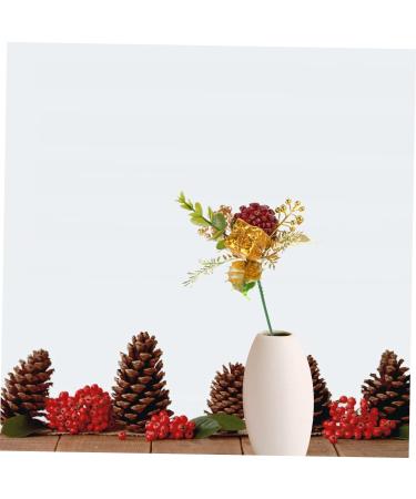 ABOOFAN 5pcs Christmas Cuttings Red Berry Stems Christmas Fruit Pick Christmas Craft Wreath Pick Holly Leaves Artificial Pine Picks Faux Berry Picks Pine Needles Plastic Pine Cones - Buy Online on GoSupps.com