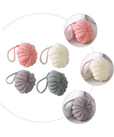 Healeved 4pcs Bath Balls & Flower Mesh Pouf - Exfoliating Body Scrubber & Shower Loofah Sponges for a Luxurious Bath Experience - Buy Online on GoSupps.com