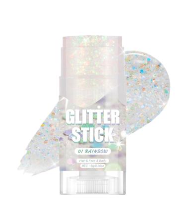 Glitter Stick for Body With Long-Lasting Shimmering Formula 16g/0.56oz Festival Face Glitter Cosmetic Shine for Body Gentle and Skin-Friendly For F