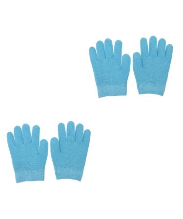 MAGICLULU 2 Pairs Moisturizing Gel Gloves Moisture Gloves Women Gel Gloves Dryness Repair Gloves Moisturizing Hand Gloves Cotton Overnight Dry Cracked Hands Gloves Cotton Sock Cosmetic Miss