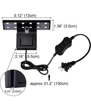 WEAVERBIRD Fish Tank Clip on Light Model-X3 Libra Aquarium Lights 6W 12 LEDs Planted Lamp for 6mm Thick Fish Tanks - Buy Online on GoSupps.com