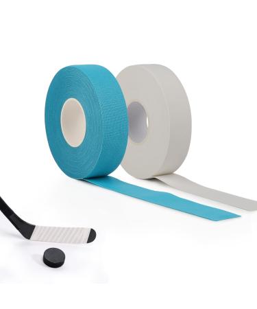 Swawis 2 Rolls Roll Tape Ice Hockey ice hockey hockey racket tape black & green/blue & white 2.5cmx25m handle band hockey racket strap for hockey badminton handle Golf pole - Buy Online on GoSupps.com