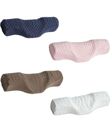 Cervical Neck Pillow for Sleeping - Memory Foam Neck Roll Pillow for Stiff Neck Pain Relief - Pink Bolster Pillow for Side and Back Sleepers - Buy Online on GoSupps.com