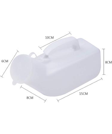 Men Urinal 1000ML Male Urinal Clear Plastic Urine Collection Device Spill Proof Device Portable Urinal Convenient and Practical Urinal - Buy Online on GoSupps.com