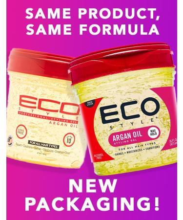 Ecostyle 473ml Moroccan Argan Oil Styling Gel - All Day Hold, Alcohol-Free, Paraben-Free, Sulphate-Free, Anti-Itch Formula - Buy Online on GoSupps.com