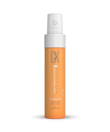 GK HAIR Global Keratin Hair Spray VolumizeHer (1 Fl Oz/30ml) Adjustable Anti Frizz Hair Straightener, Heat Protectant Spray Control Hair Spray For Volume, Texture & Hold Paraben-Free