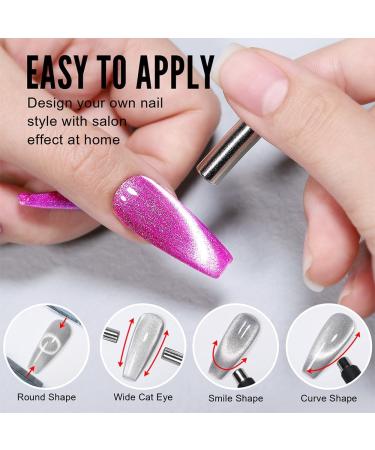 NAILGIL Cat Eye Gel Nail Polish with Magnet Cat Eye Gel Nail Polish UV Gel Nail Polish Galaxy Soaking Holographic Cat Eyes Nail Polish Gel for Nail Art Manicure Salon DIY Jelly Rose - Buy Online on GoSupps.com