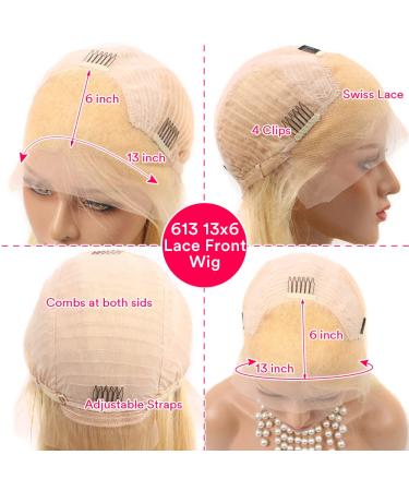 Duchess 613 Blonde Lace Front Wig - 20 Inch Human Hair Body Wave Wigs for Women | HD Frontal, Pre Plucked, 150% Density - Buy Online on GoSupps.com