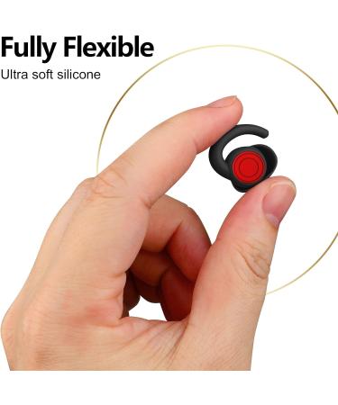 SUPCEAT Noise Cancelling Ear Plugs - 2 Pairs (S/L) Reusable, Washable, Soft Silicone Earplugs for Sleeping, Music, Parties, Festivals, Concerts - Black - Buy Online on GoSupps.com