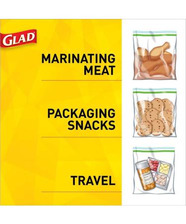Glad Quart Zipper Food Storage Bags, 200 Count - Pack of 4 | Clear Plastic Bags for Trash & Food Storage (79106) - Buy Online on GoSupps.com