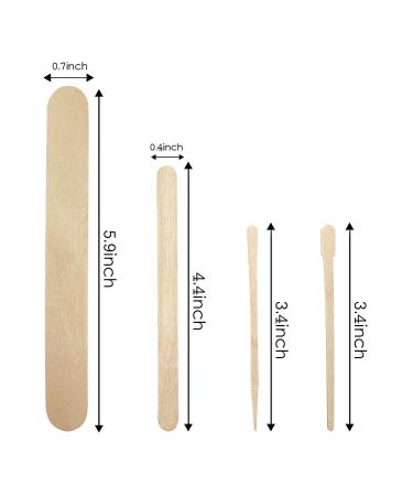 Birch Waxing Applicator Sticks - 400 PCS for Hair Removal, Eyebrow & Body | Multi-Purpose Wax Sticks Shellvcase - 4 Sizes Smooth Beauty Spatula - Buy Online on GoSupps.com