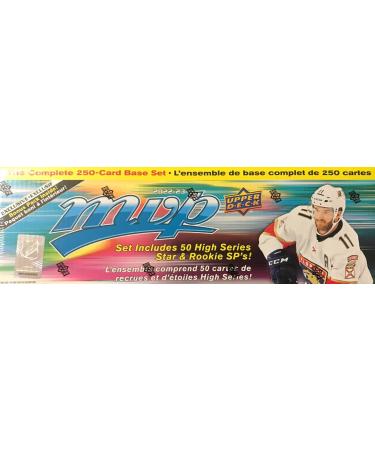 2022 2023 Upper Deck MVP Hockey Series Factory Sealed 250 Card Blue Parallel Set with 50 Short Printed Stars and Rookies PLUS a Bonus Pack of Eastern Stars Western Stars and Rookie Star Formations