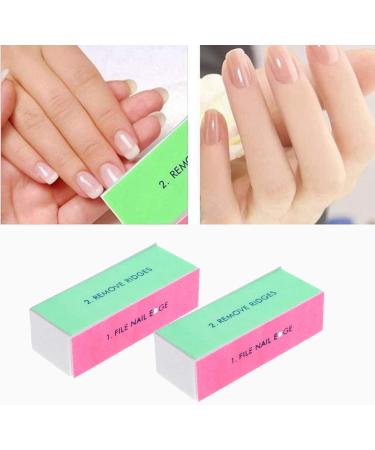 2 Pcs Professional 4-Sided Nail File Block for Salon Manicure and Nail Art - Buy Online on GoSupps.com