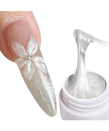 3D Nail Gel | 8ml Non-Sticky Manicure - 3D Floral Nail Art Builder Gel | For Women Beginners Manicurists Holidays Birthdays Christmas Weddings Dates Parties