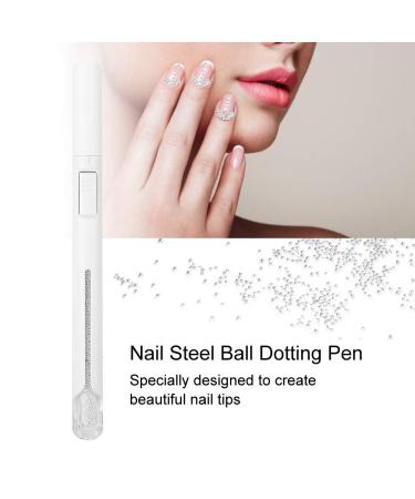 Buy Nail Bullion Pen - 0.8mm Nail Bead Pen with 2800 Steel Balls for Professional & Home Manicure Decoration (Silver) | International Shipping - Buy Online on GoSupps.com
