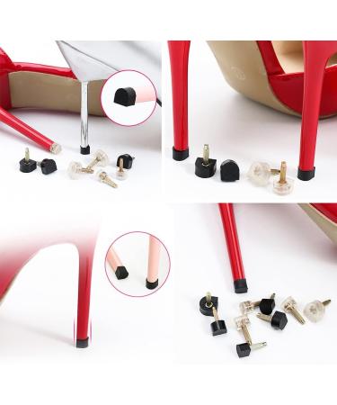 6 Pairs Non-Slip Black High Heel Replacement Tips for Women - Size 11-13 mm - Buy Online on GoSupps.com