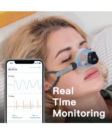 Sleep Breathing Monitor: Real-Time Airflow Tracking for Respiratory Events, Snoring, and Sleep Data with Free APP Report - Buy Online on GoSupps.com