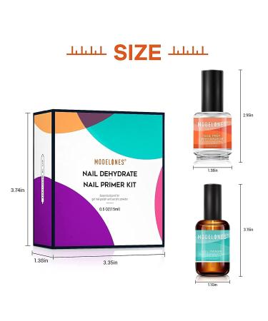 Modelones Gel Nail Polish Matte Top Coat, Base Coat Set with Primer & Dehydrator - Buy Online on GoSupps.com