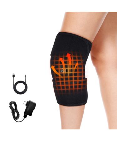 Knee Heating Pad  Heated Knee Brace With 3 Adjustable Temperature  Knee Warmer For the Elderly in Cold Weather  Heat Therapy For Knee Pain Relief  Knee Joint pain  Arthritis(1PCS/ No Battery)