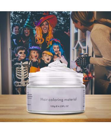 Acosexy White Temporary Hair Dye Color Wax 4.23oz - Natural Hair Spray for Kids Halloween Cosplay - Buy Online on GoSupps.com