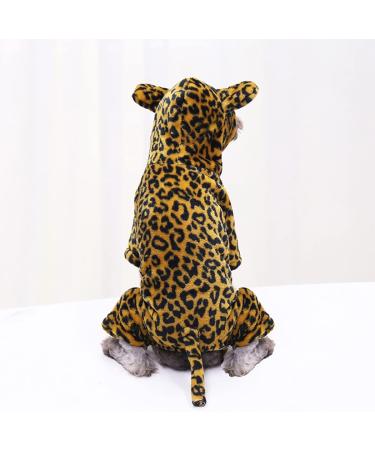 XIAOYU Pet Clothes - Cheetah Hoodie for Dogs & Cats | Warm Sweater Costume for Halloween & Parties - Small Size - Buy Online on GoSupps.com