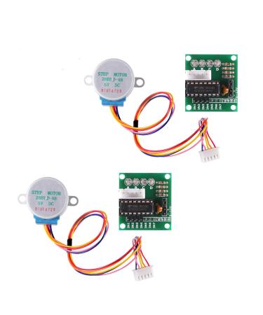Aoicrie 2Sets 28BYJ-48 DC 5V Stepper Motor + ULN2003 Driver Test Module Board