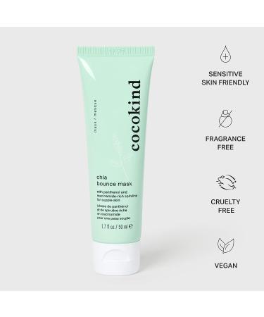 Cocokind Chia Bounce Mask - Hydrating Overnight Gel Moisturizer with Chia Seeds, Panthenol, Niacinamide, and Hyaluronic Acid - Buy Online on GoSupps.com