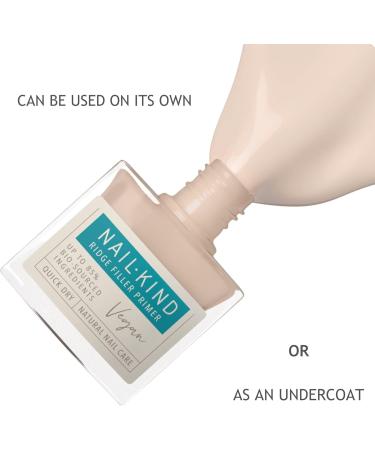 NAILKIND Nail Ridge Filler Primer & Treatment - Vegan Natural Nail Polish with Satin Finish - Covers Imperfections Conditions Nails - With Vitamin E - For Fresh Youthful Nails - 8ml Nail Ridge Filler Primer + Treatment - Buy Online on GoSupps.com
