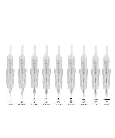 10 PCS M3 Needle Cartridge with Safety Membrane - Compatible with Intelli Lady Meraki & Arrow PMU Machine - 1RL .25mm Needle - Buy Online on GoSupps.com