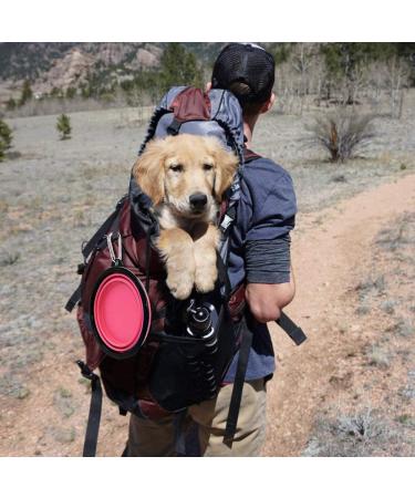 Slson 2-Piece Foldable Dog Bowl Set - Portable Travel Bowls with Carabiners for Water & Food (1000ml Orange & Pink) - Ideal for Dogs Cats & Pets - International Shipping Available - Buy Online on GoSupps.com