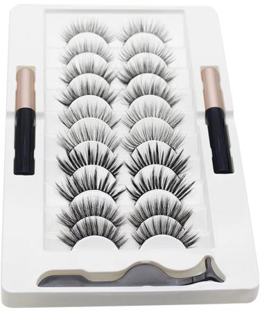 TONXX 10 Pairs Magnetic Eyelashes and Eyeliner Kit Reusable 3D Magnetic False Lashes Extension Needed for Makeup 4# - Buy Online on GoSupps.com