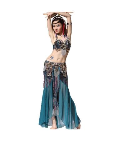 Belly Dancing Outfit, B Dance Practice Dress, Skirt Belly Dance Costume Tribal Costume Set Belly Dance Practice Costume Skirt Medium Green