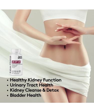Youth & Tonic Kidney Cleanse Detox - 60 Capsules for Urinary Tract & Bladder Health - Buy Online on GoSupps.com