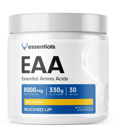 Bucked Up Essential Amino Acids - EAA Powder - Easy Mix Non Clumping Formula - for Pre/Intra Workout - Pina Colada Flavor - 30 Servings - 11.6 oz