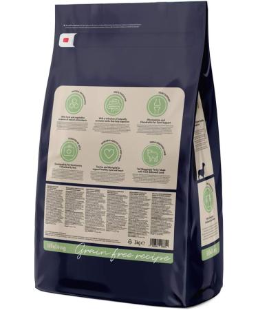 Amazon Brand - Lifelong Complete food for small breed dogs without cereals made with fresh lamb meat - 3kg - Buy Online on GoSupps.com