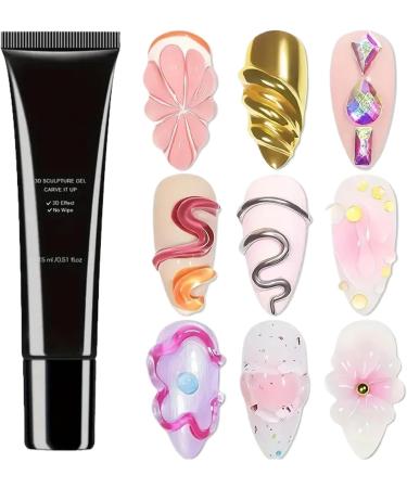 3D Sculpting Gel | 3D Gel Molding for Nails 15ml | Decorative Reinforcing Adhesive for Manicures Women Beginners Home Travel Dating Weddings and Practice - Buy Online on GoSupps.com