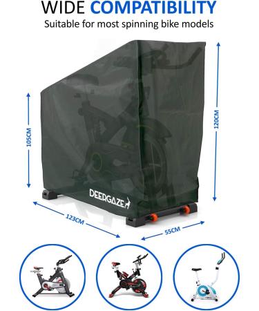 DEERGAZE Exercise Bike Cover for Indoor and Outdoor. Stationary or Peloton Spin Bicycle Waterproof Cover for Home - Buy Online on GoSupps.com