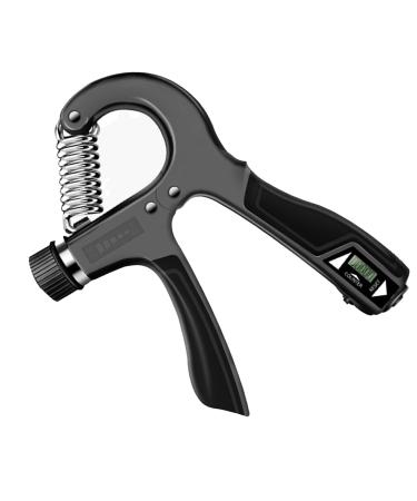 Weikeya handle amplifier portable adjustable thickness digital counter-feather handle force trainer stainless steel spring with gloves to improve the grip thickness black