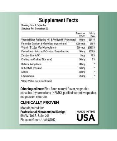 PD VARS MTHFR Renew Supplement - Vitamin B Complex with Methyl Folate, Zinc & Vitamin B12 for Energy & Heart Health - Buy Online on GoSupps.com