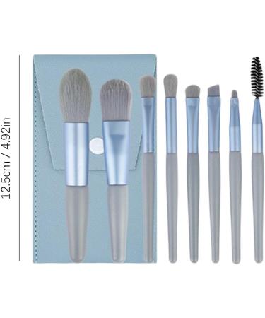 Makeup Brushes Eye Makeup Brush Set - 8 Professional Eyeshadow Eyebrow Blending Eyeliner Brushes for Powder Makeup blue + bag - Buy Online on GoSupps.com