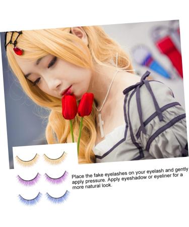 minkissy 3 Pairs 3d False Eyelashes Halloween Party Eyelashes Soft Eyelashes Dramatic Eyelashes Dollsthetic Lashes Faux Lashes Fake Eyelashes Synthetic Silk Fiber Three-dimensional - Buy Online on GoSupps.com