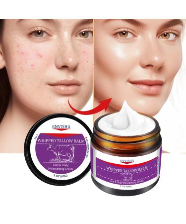 ENVISHA Handmade Whipped Tallow Cream - 100% Organic & All-Natural Hydrating Skin Care for Face & Body (2 oz - Buy Online on GoSupps.com